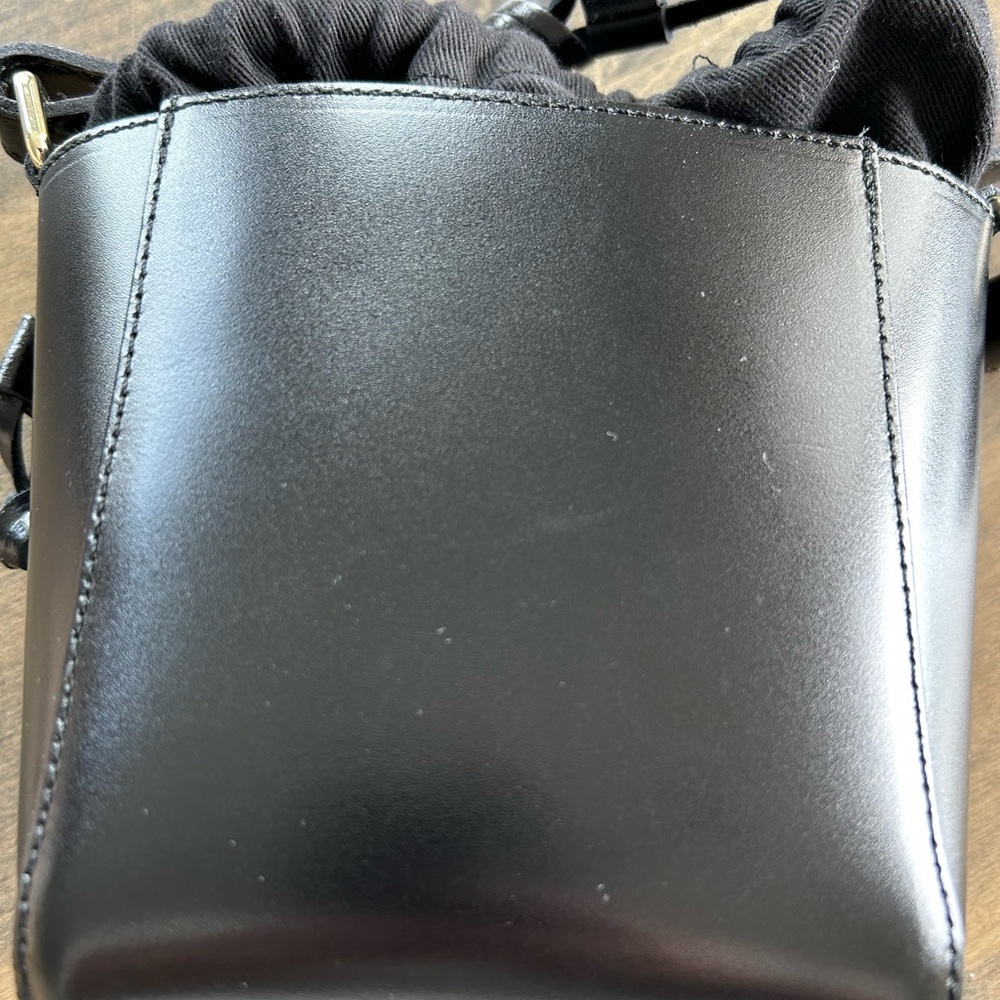 Zara Black Genuine Leather Bucket Bag - Picture 4 of 16